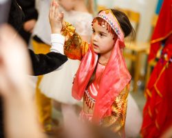 Beautiful little girl dancer little eastern beauty