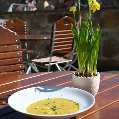 Burg Hohnstein - Burg Terrasse - Currysuppe